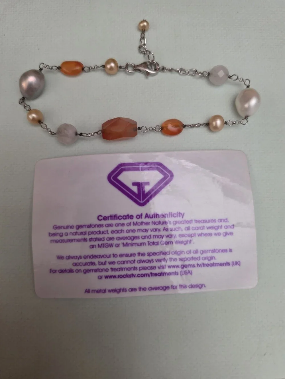 Gemporia Annabella Collection Multigem & Pearl Silver Bracelet